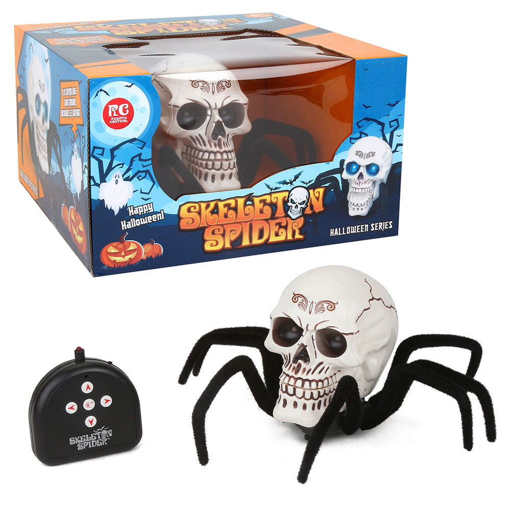 Halloween Creativity Tricky Scary Skeleton Spider Tarantula Electric Remote Control Toy Spoof Props Cross-Border Hot Sale