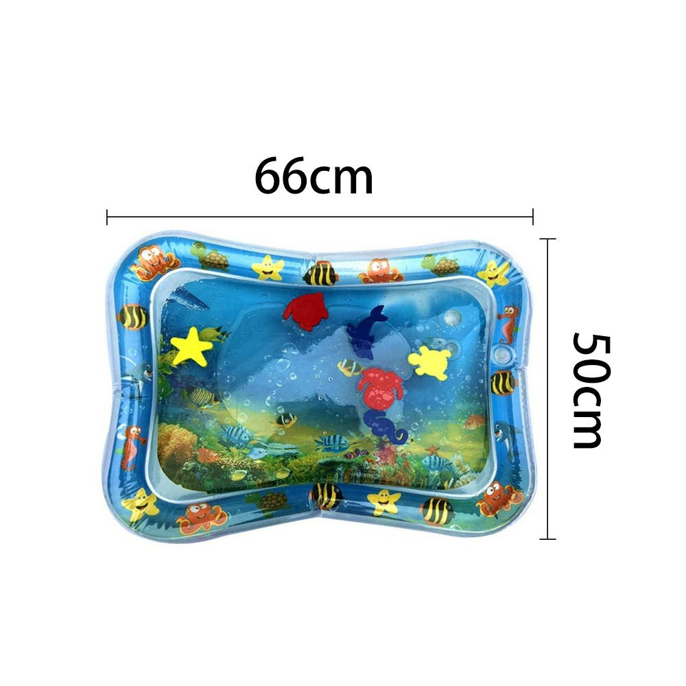 Baby Kids Water Play Mat Inflatable Thicken PVC Infants Tummy Time Playmat Toy Educational Activity Play Center for Baby Kids