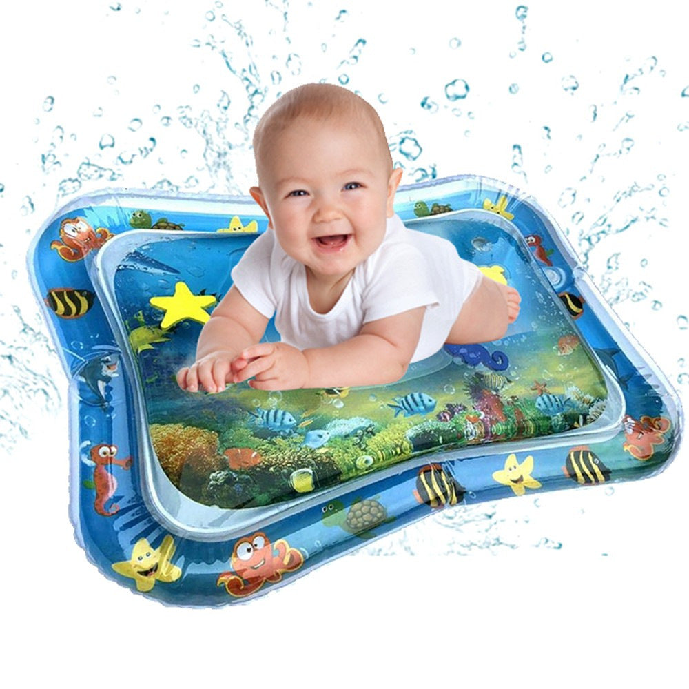 Baby Kids Water Play Mat Inflatable Thicken PVC Infants Tummy Time Playmat Toy Educational Activity Play Center for Baby Kids