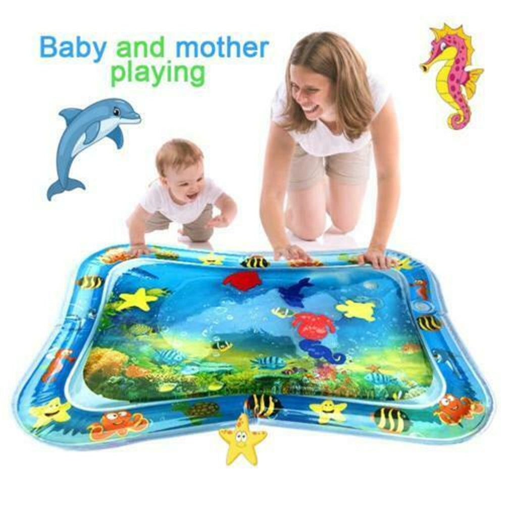 Baby Kids Water Play Mat Inflatable Thicken PVC Infants Tummy Time Playmat Toy Educational Activity Play Center for Baby Kids