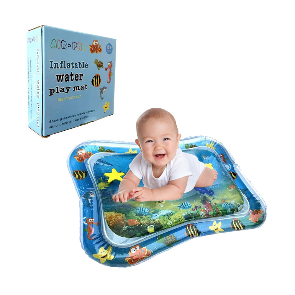 Baby Kids Water Play Mat Inflatable Thicken PVC Infants Tummy Time Playmat Toy Educational Activity Play Center for Baby Kids