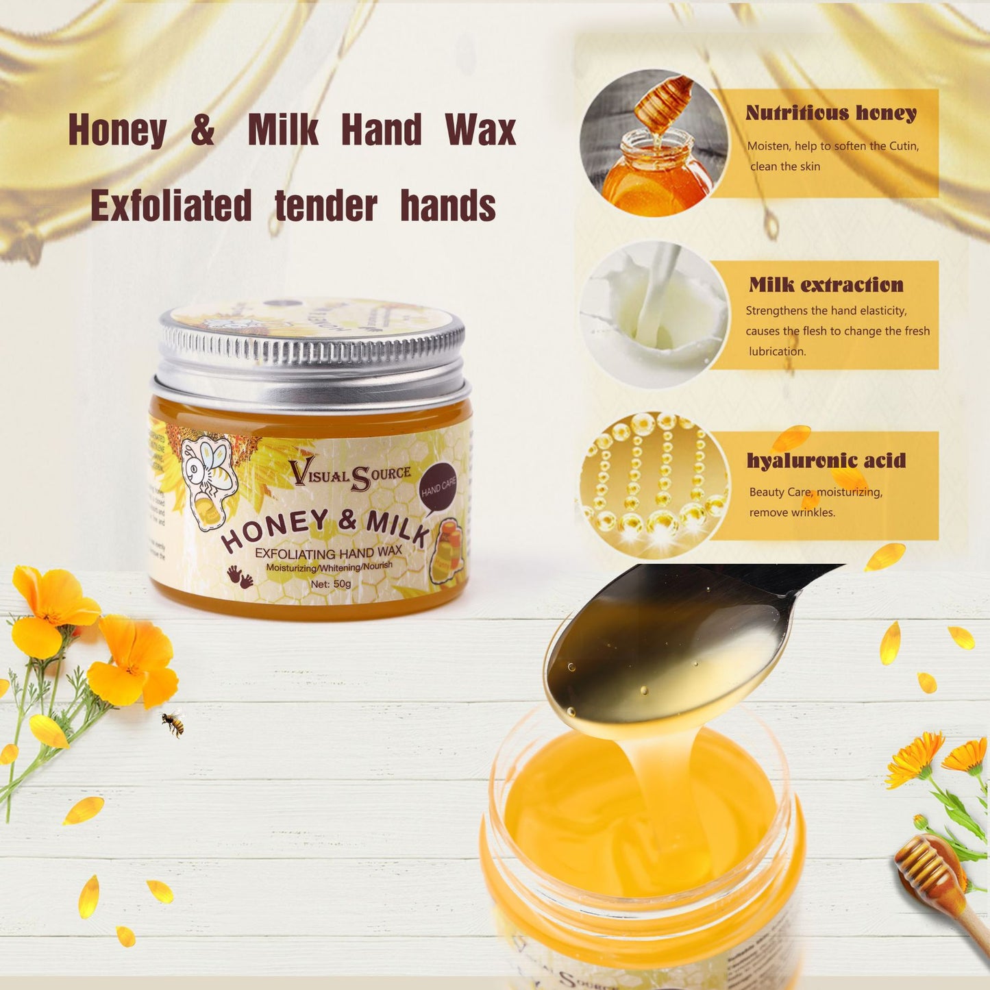 Milk honey hand wax hand mask bee hand wax hand mask hand wax milk hand