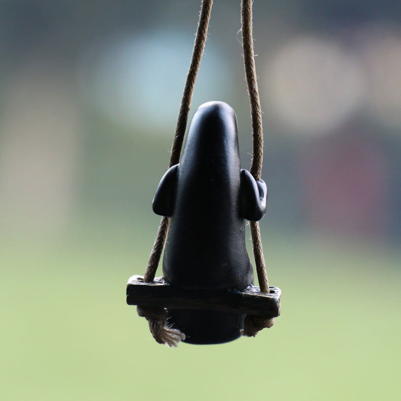 Car pendant swinging on a faceless man Spirited Away car rearview mirror