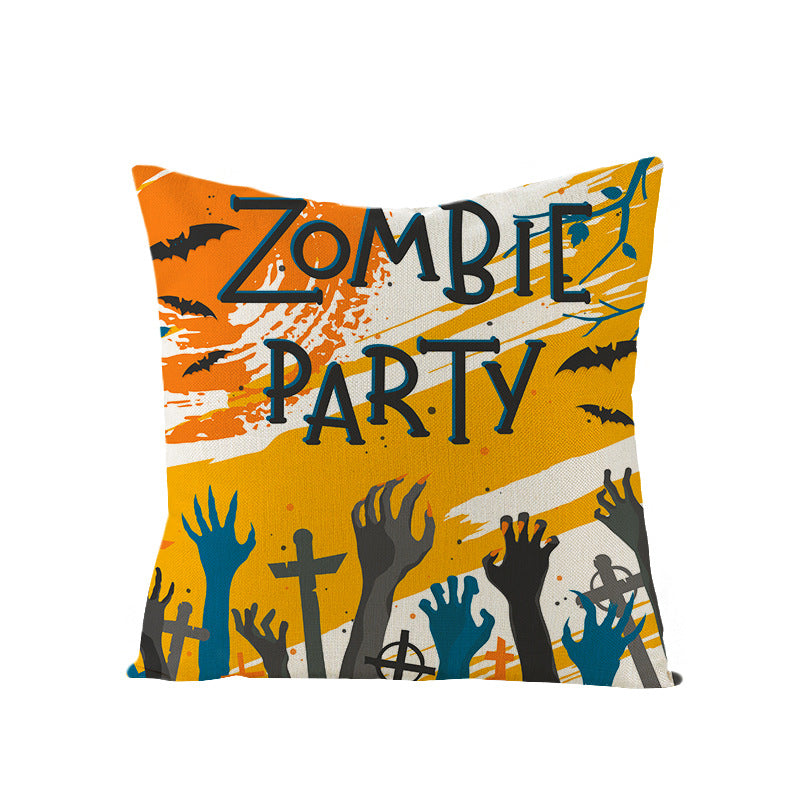 Halloween hug pillow anime printed linen cushion cover sofa hug pillowcase