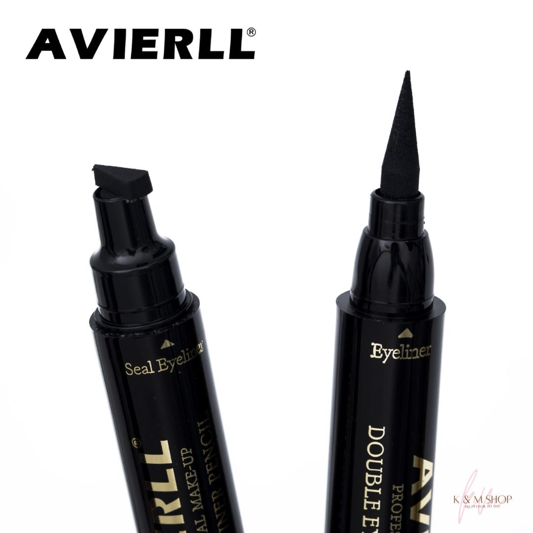 Makeup double head seal eyeliner pen triangle seal eyeliner 2 and 1 waterproof eyeliner pen new style