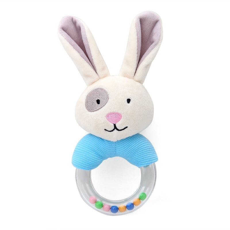 Cute creative cartoon rabbit fox sheep hand ring hand bell baby plush toy