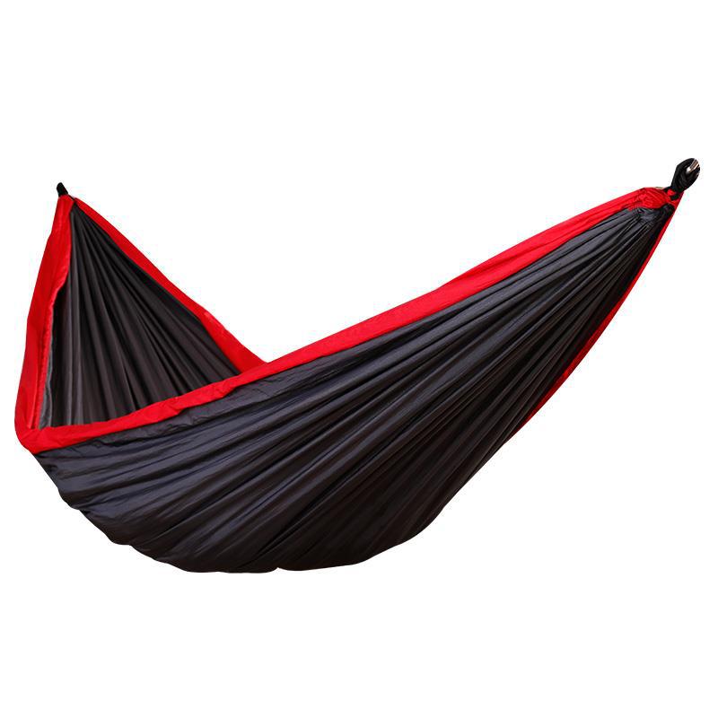 Double nylon hammock outdoor camping ultra light portable nylon spinning parachute cloth color hammock