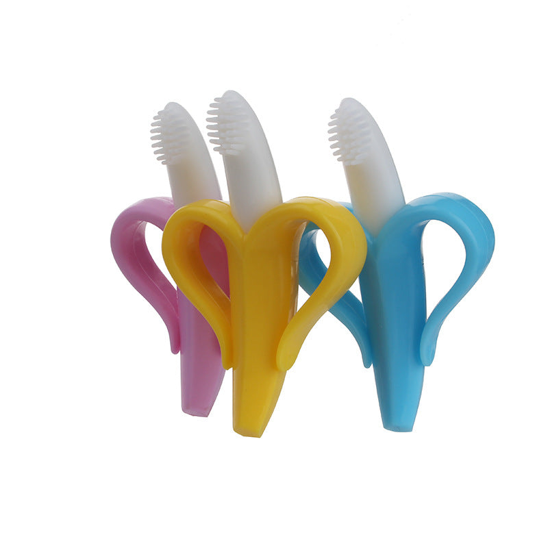 Banana Baby Toothbrush Training Teether Baby Silicone Soft Toothbrush