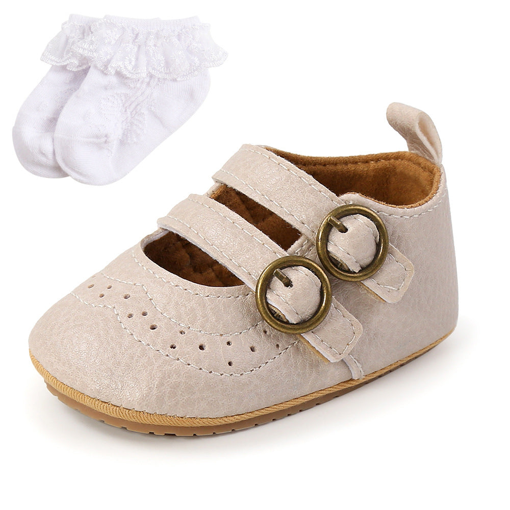 Buckle baby princess shoes baby toddler shoes baby shoes M2013