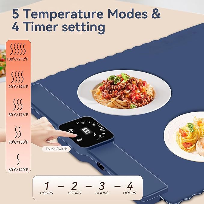 Hot selling flexible folding warm vegetable board household hot vegetable board insulation board table mat meal heater silicone