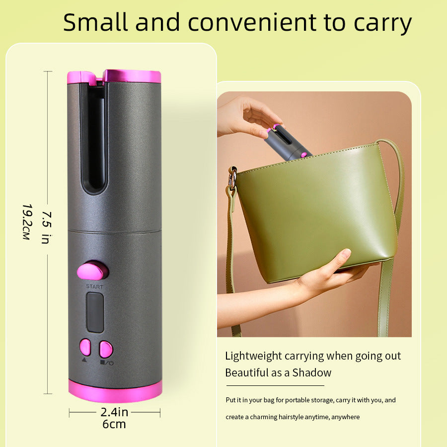 LCD wireless charging portable smart home small mini curling iron curling iron