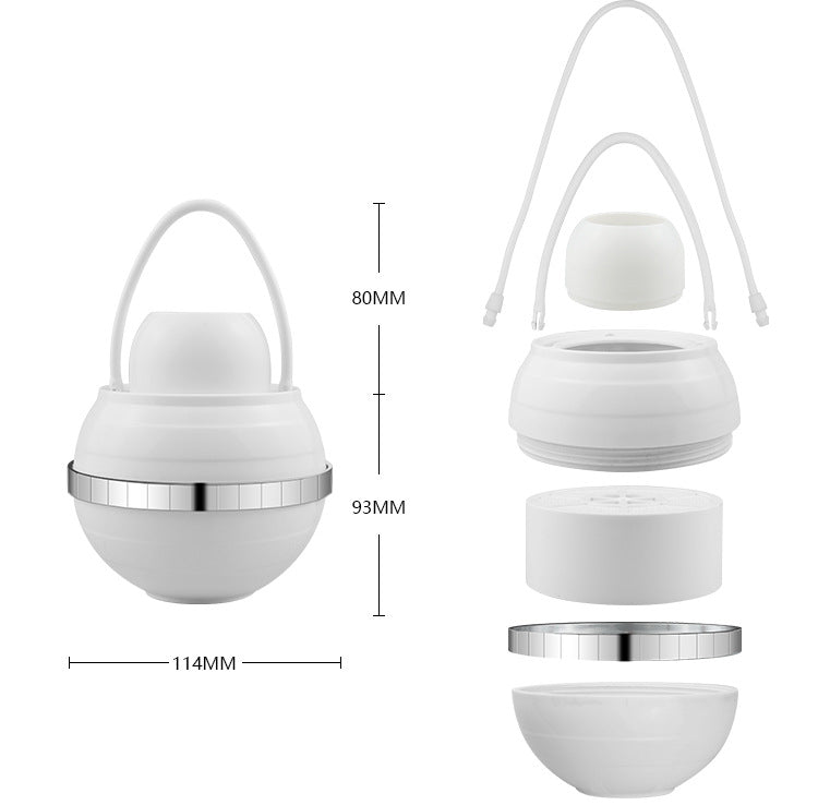 Bathtub Water Filter Ball with dimensions