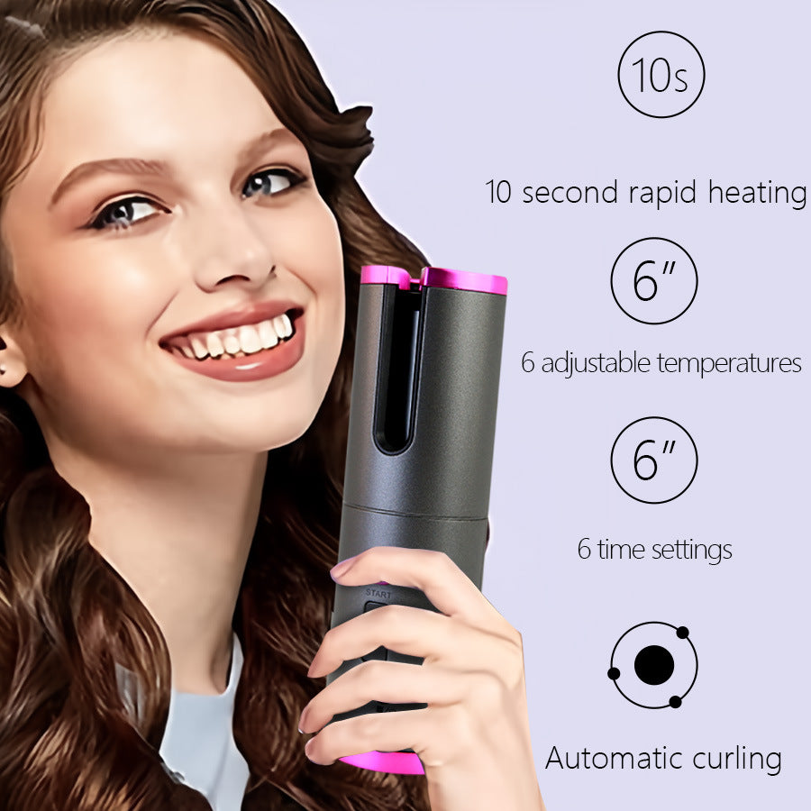 LCD wireless charging portable smart home small mini curling iron curling iron