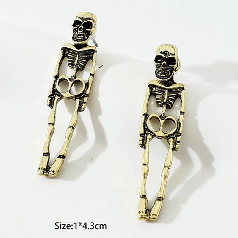 Halloween skeleton skeleton simulated human skeleton detachable earrings ghost bride and groom couple human earrings