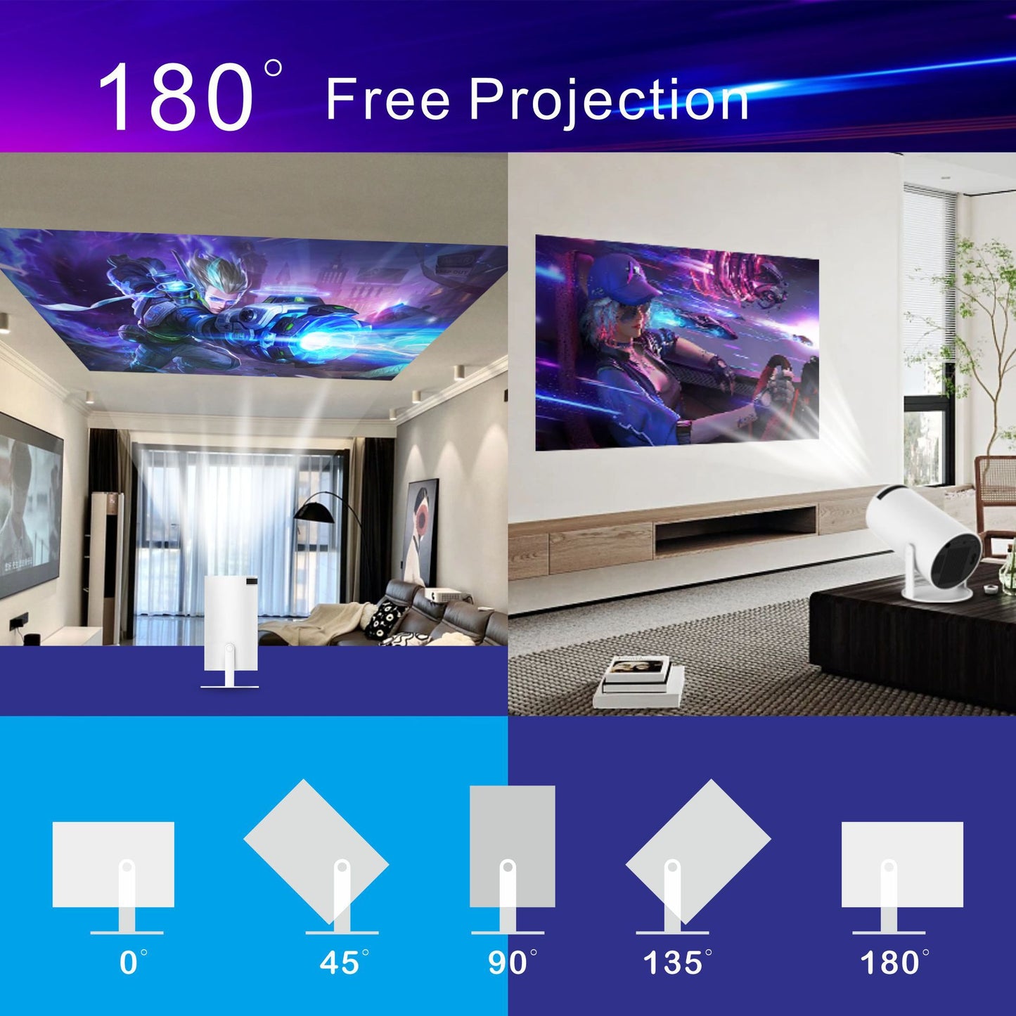 Projector home HY300 projector smart home theater HDMI mobile phone screen device projector