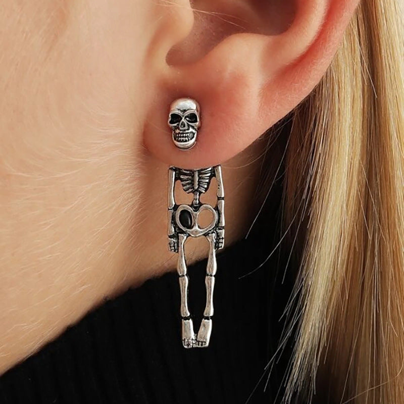 Halloween skeleton skeleton simulated human skeleton detachable earrings ghost bride and groom couple human earrings