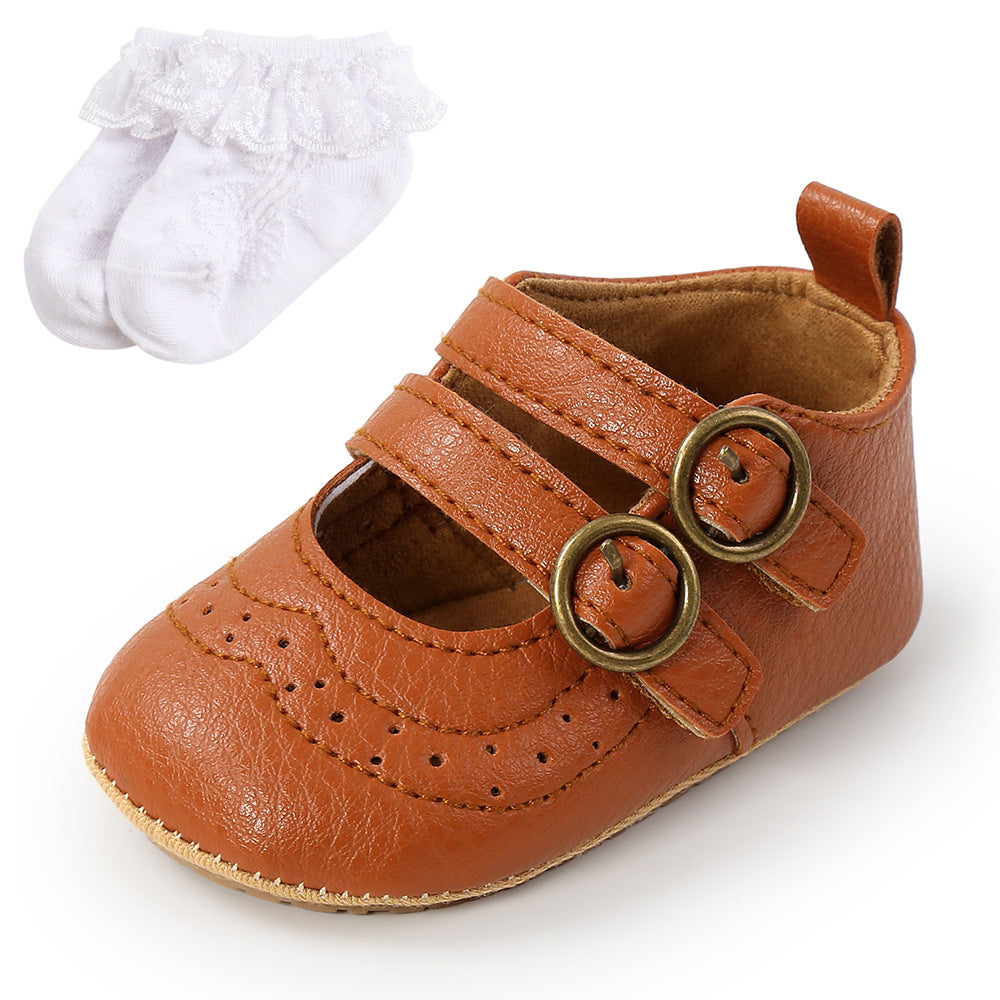 Buckle baby princess shoes baby toddler shoes baby shoes M2013