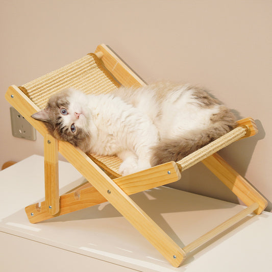 Cat bed stool cat scratching board sisal recliner cat sleeping climbing frame cat rocking chair stool sofa summer pet