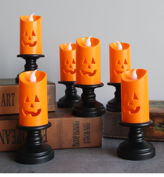 Halloween candle light LED colorful candlestick table top decoration venue decoration props Halloween decoration pumpkin lantern