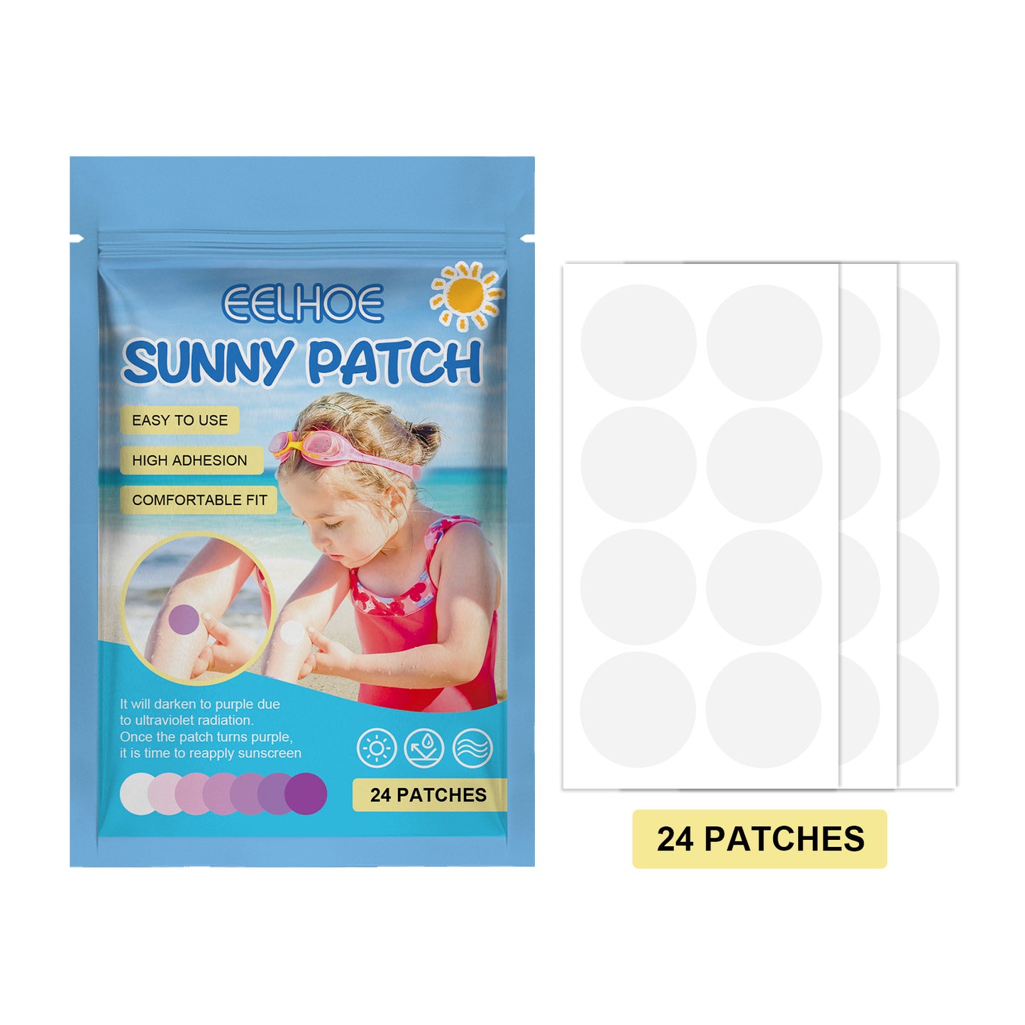 EELHOE Kids Adult UV Patch Outdoor Sun Patch Skin Comfort Fit Protective Patch