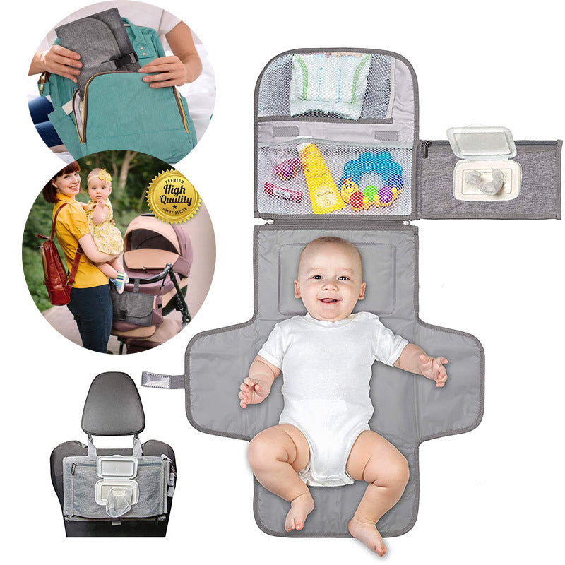 Waterproof baby diaper pad multi functional storage wet wipes baby parents convenient out of the diaper pad maternal and child supplies