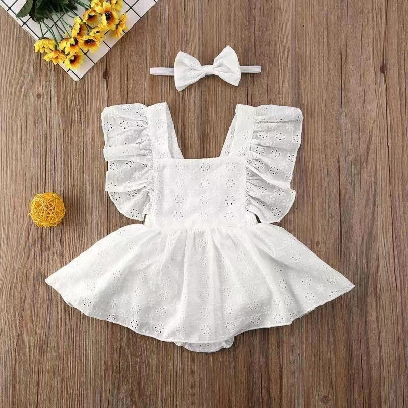 Girls' dress clothing baby romper newborn clothes foreign style cross-border summer