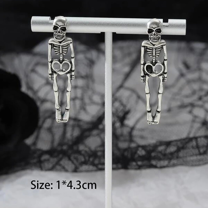 Halloween skeleton skeleton simulated human skeleton detachable earrings ghost bride and groom couple human earrings