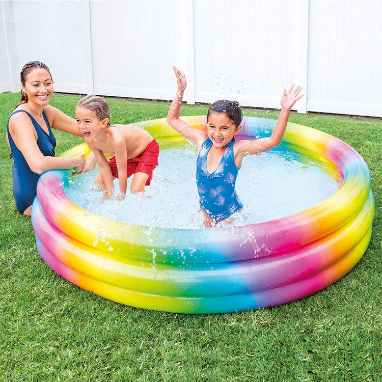 intex children's slide inflatable paddling pool outdoor swimming pool slide spray pool indoor ocean ball pool