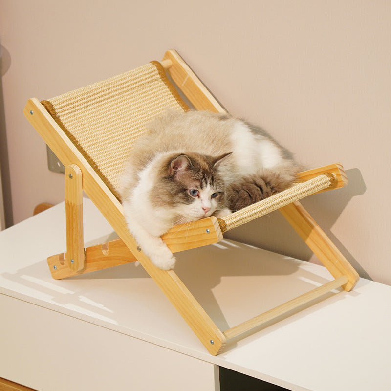 Cat bed stool cat scratching board sisal recliner cat sleeping climbing frame cat rocking chair stool sofa summer pet