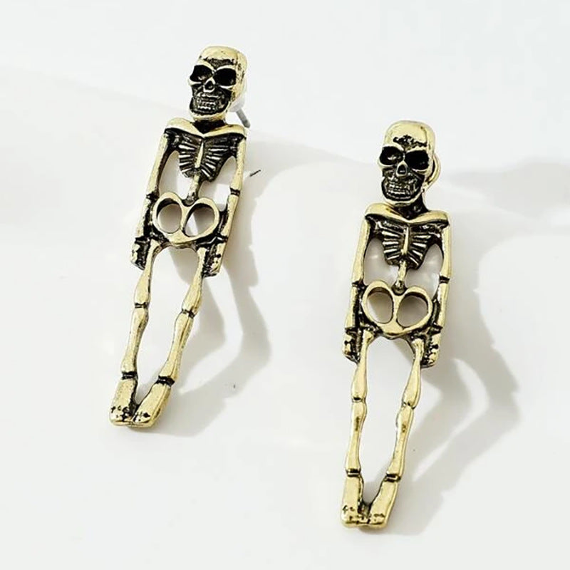 Halloween skeleton skeleton simulated human skeleton detachable earrings ghost bride and groom couple human earrings