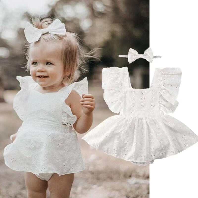 Girls' dress clothing baby romper newborn clothes foreign style cross-border summer