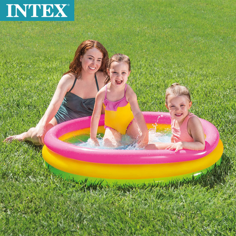 intex children's slide inflatable paddling pool outdoor swimming pool slide spray pool indoor ocean ball pool