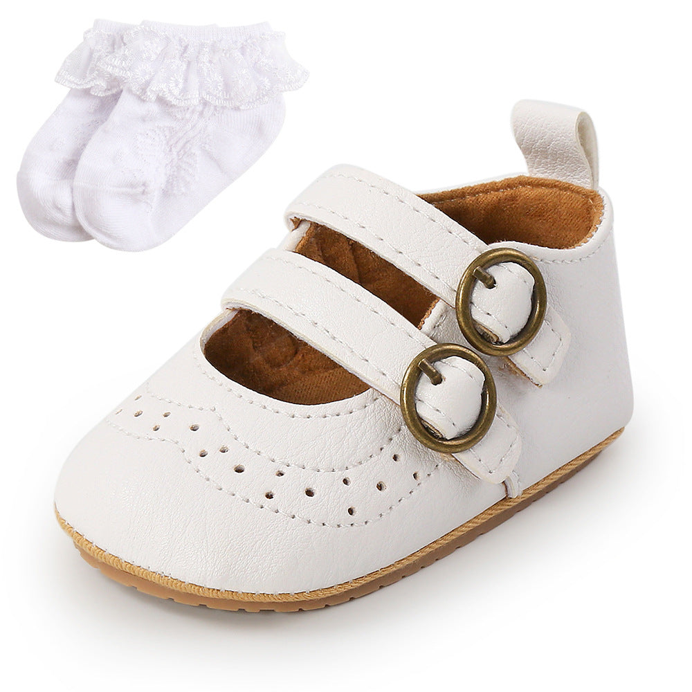 Buckle baby princess shoes baby toddler shoes baby shoes M2013