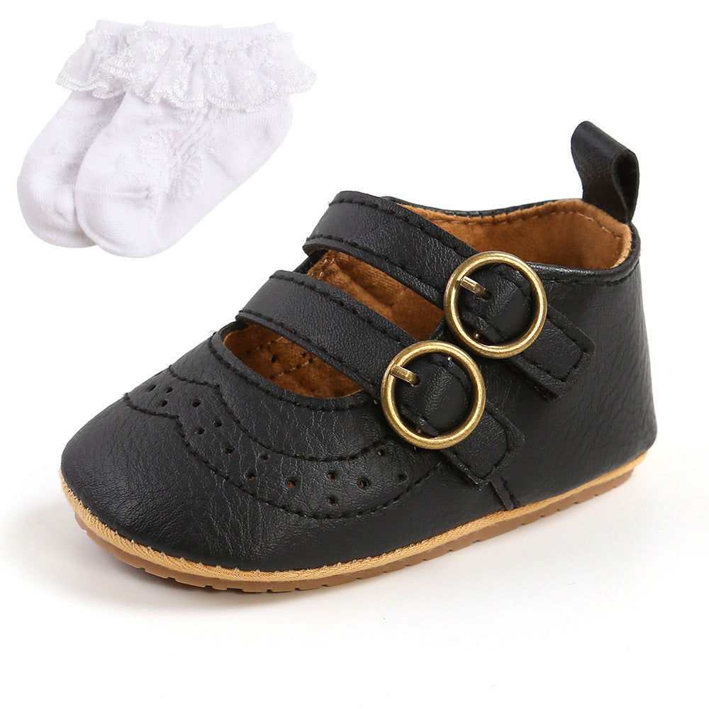 Buckle baby princess shoes baby toddler shoes baby shoes M2013